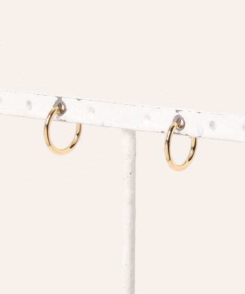 tone（トーン）の「【cocolani】［金属アレルギー対応］2way 天然石 フープピアス(MA)（ピアス（両耳用）・レディース・ダークグレー/ホワイト/クリア/ベージュ/ブルー/キャメル/ピンク/グリーン・FREE）」の17枚目の写真