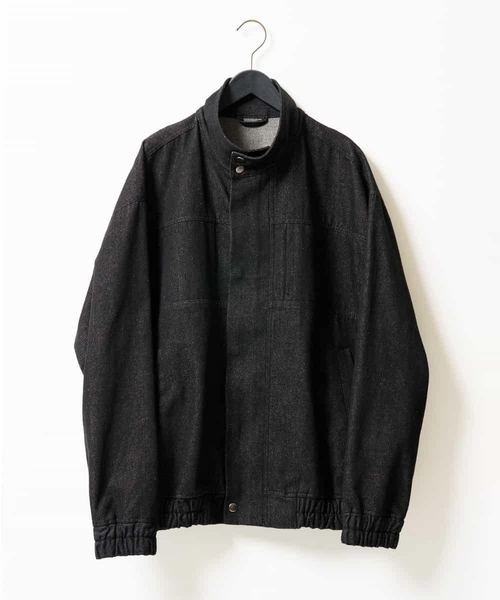 a.v.v(アーヴェヴェ)の「【洗濯機で洗える】12OZデニムジャケット(ブルゾン・メンズ・ブラック/ブラウン・46)」の4枚目の写真