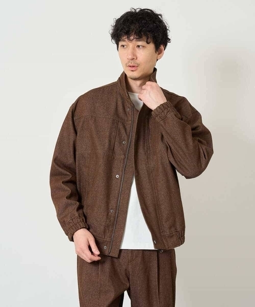 a.v.v(アーヴェヴェ)の「【洗濯機で洗える】12OZデニムジャケット(ブルゾン・メンズ・ブラック/ブラウン・46)」の13枚目の写真