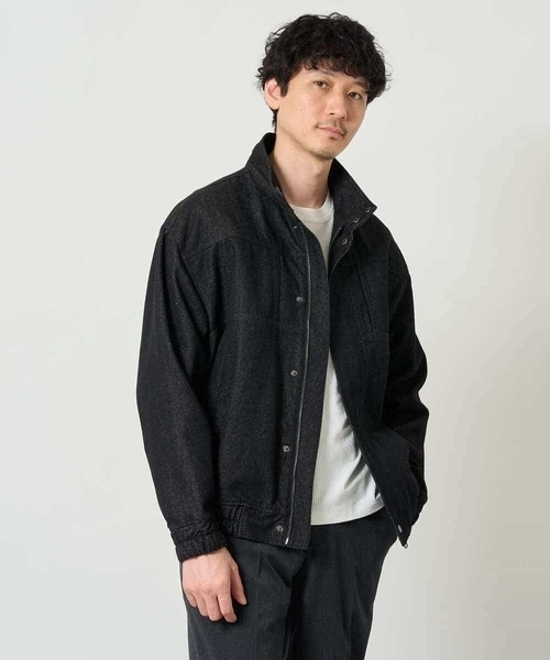a.v.v(アーヴェヴェ)の「【洗濯機で洗える】12OZデニムジャケット(ブルゾン・メンズ・ブラック/ブラウン・46)」の18枚目の写真