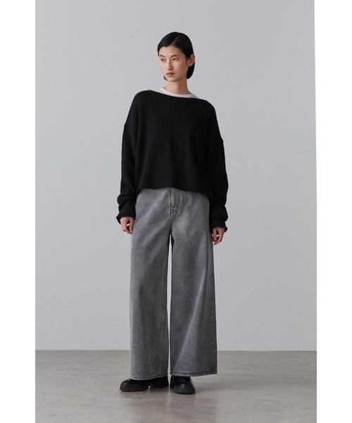 YLEVE(イレーヴ)の「YLEVE / 13.5oz DENIM HIGH WAIST WIDE FADE(デニムパンツ・レディース・ブルー/ブラック・2/0/1)」の3枚目の写真