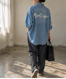 【AT THE TRNK】バックプリントデニムシャツ