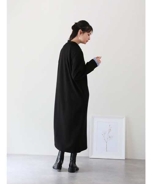 fifth(フィフス)の「シャツレイヤード風バイカラーポロワンピース(ワンピース・レディース・グレー/ブラック・M/XS)」の14枚目の写真