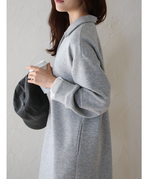 fifth(フィフス)の「シャツレイヤード風バイカラーポロワンピース(ワンピース・レディース・グレー/ブラック・M/XS)」の19枚目の写真