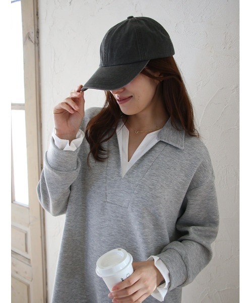 fifth(フィフス)の「シャツレイヤード風バイカラーポロワンピース(ワンピース・レディース・グレー/ブラック・M/XS)」の21枚目の写真