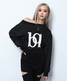 Chaco closet（チャコ クローゼット）の「【BLACKQUEEN】レザーロゴオフショルトレーナー（スウェット）」