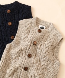 HIMALAYAN CLIMBER'S HAND-KNIT 手編み前開きベスト