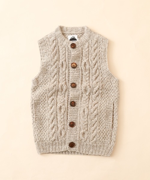 FUNALIVE(ファンアライブ)の「HIMALAYAN CLIMBER'S HAND-KNIT 手編み前開きベスト(ベスト・メンズ・ネイビー/ライトグレー・M/L)」の18枚目の写真