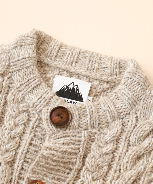 FUNALIVE(ファンアライブ)の「HIMALAYAN CLIMBER'S HAND-KNIT 手編み前開きベスト(ベスト・メンズ・ネイビー/ライトグレー・M/L)」の22枚目の写真