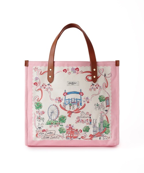 Cath Kidston(キャスキッドソン)の「レザーハンドルスクエアトートバッグ(トートバッグ・レディース・ネイビー/ピンク/ブルー・FREE)」の22枚目の写真