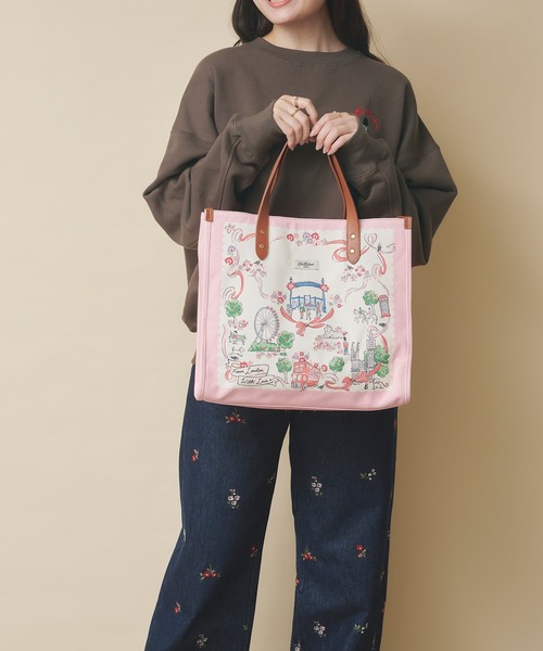 Cath Kidston(キャスキッドソン)の「レザーハンドルスクエアトートバッグ(トートバッグ・レディース・ネイビー/ピンク/ブルー・FREE)」の14枚目の写真