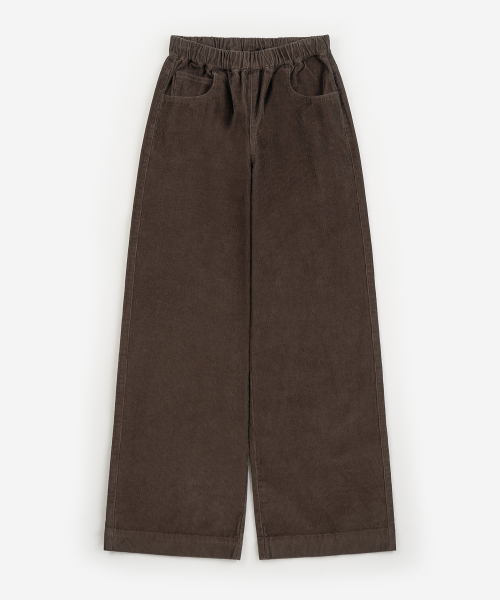 TOFFEE WOMEN(トフィーウィメン)の「W ローライズ コーデュロイ ウエストゴムパンツ (BROWN)(その他パンツ・レディース・その他・SMALL/MEDIUM/LARGE)」の2枚目の写真