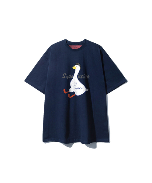 SUPERLATIVE(スーパーラティブ)の「S/P GOOSE オーバーサイズ 半袖 (GOS2-5SP156)(Tシャツ/カットソー・レディース・ホワイト/ライトグレー/ブラック/ネイビー・MEDIUM/LARGE/X-LARGE)」の4枚目の写真