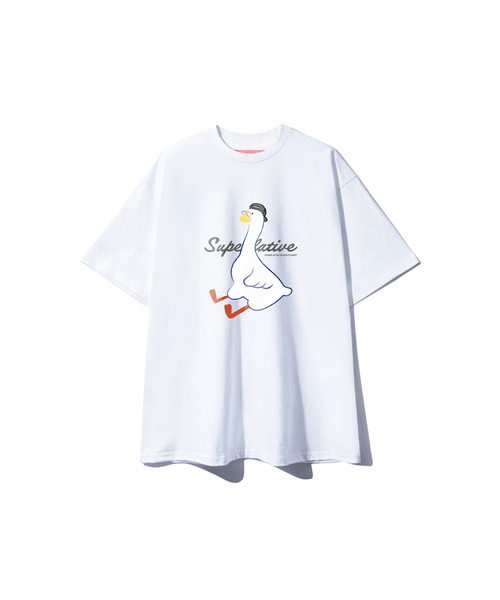 SUPERLATIVE(スーパーラティブ)の「S/P GOOSE オーバーサイズ 半袖 (GOS2-5SP156)(Tシャツ/カットソー・レディース・ホワイト/ライトグレー/ブラック/ネイビー・MEDIUM/LARGE/X-LARGE)」の2枚目の写真