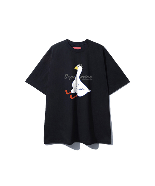 SUPERLATIVE(スーパーラティブ)の「S/P GOOSE オーバーサイズ 半袖 (GOS2-5SP156)(Tシャツ/カットソー・レディース・ホワイト/ライトグレー/ブラック/ネイビー・MEDIUM/LARGE/X-LARGE)」の1枚目の写真