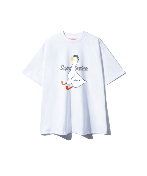 SUPERLATIVE(スーパーラティブ)の「S/P GOOSE オーバーサイズ 半袖 (GOS2-5SP156)(Tシャツ/カットソー・レディース・ホワイト/ライトグレー/ブラック/ネイビー・MEDIUM/LARGE/X-LARGE)」の5枚目の写真