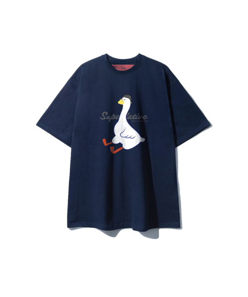 SUPERLATIVE(スーパーラティブ)の「S/P GOOSE オーバーサイズ 半袖 (GOS2-5SP156)(Tシャツ/カットソー・レディース・ホワイト/ライトグレー/ブラック/ネイビー・MEDIUM/LARGE/X-LARGE)」の6枚目の写真