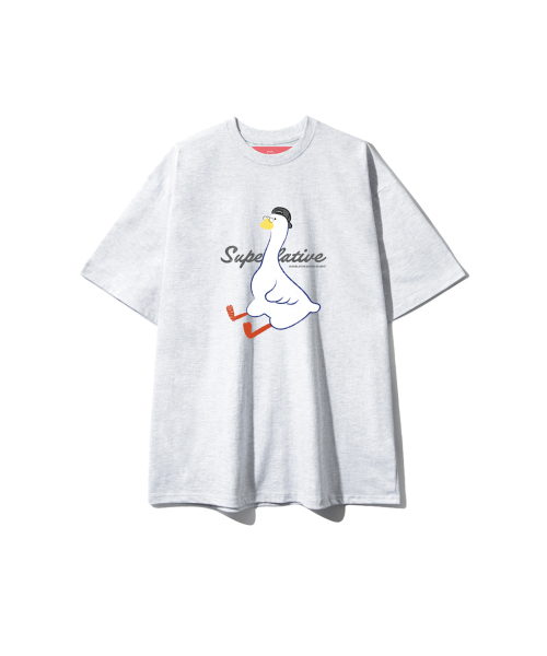 SUPERLATIVE(スーパーラティブ)の「S/P GOOSE オーバーサイズ 半袖 (GOS2-5SP156)(Tシャツ/カットソー・レディース・ホワイト/ライトグレー/ブラック/ネイビー・MEDIUM/LARGE/X-LARGE)」の7枚目の写真