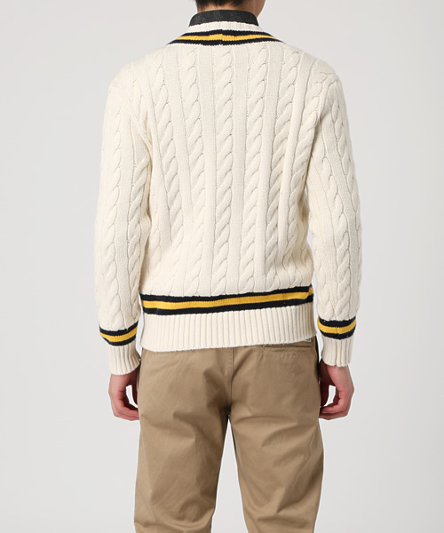 POLO RALPH LAUREN（ポロ ラルフ ローレン）の「コットンブレンド クリケット セーター（ニット/セーター・メンズ・クリーム・SMALL/MEDIUM/X-SMALL/XX-LARGE/LARGE/X-LARGE）」の9枚目の写真