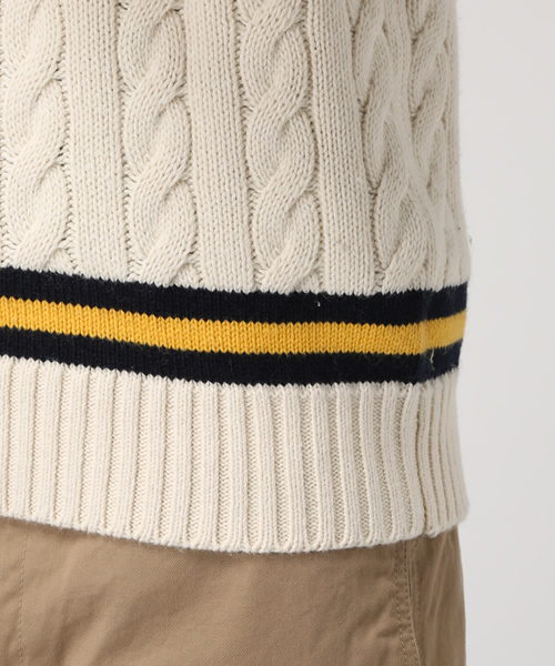 POLO RALPH LAUREN（ポロ ラルフ ローレン）の「コットンブレンド クリケット セーター（ニット/セーター・メンズ・クリーム・SMALL/MEDIUM/X-SMALL/XX-LARGE/LARGE/X-LARGE）」の6枚目の写真