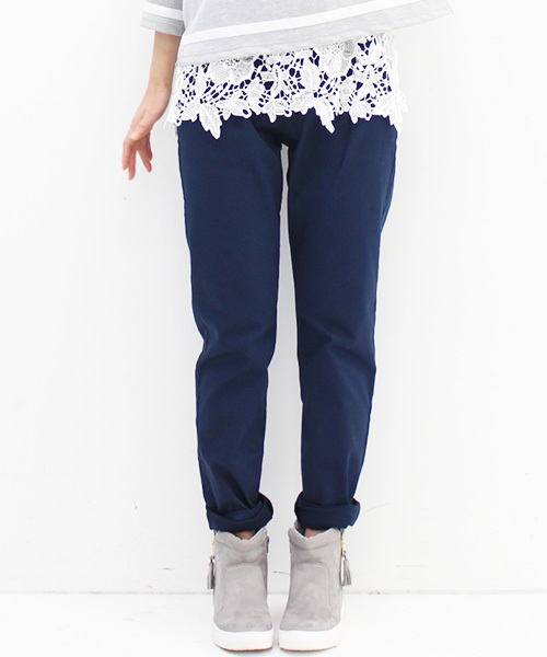 Live in comfort（リブインコンフォート）の「【股下丈が選べる】リブ　イン　コンフォート　美脚キャロットラインのストレッチカラーパンツ　　　（その他パンツ・レディース・カーキ/イエロー/ピンク/ホワイト/キャメル/ブラック/ネイビー/ベージュ/チェック/ホワイト系その他/ブラック系その他・8/4/3/9/10/1/11/6/13/7/12/2/5）」の7枚目の写真