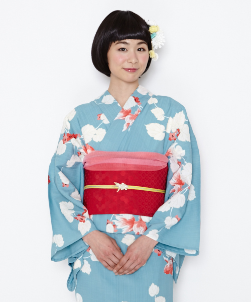 ふりふ 浴衣 金魚に秋海棠 Wear