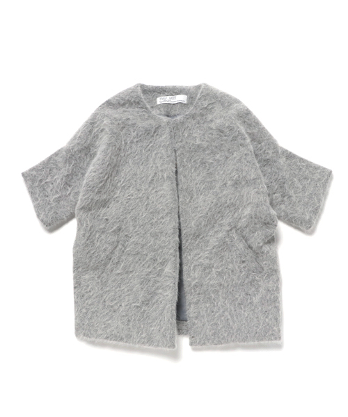 SWAP MEET MARKET（スワップミートマーケット）の「ハーフアンゴラ８分袖コート（その他アウター・キッズ・グレー・120/140/110/130/100）」の8枚目の写真