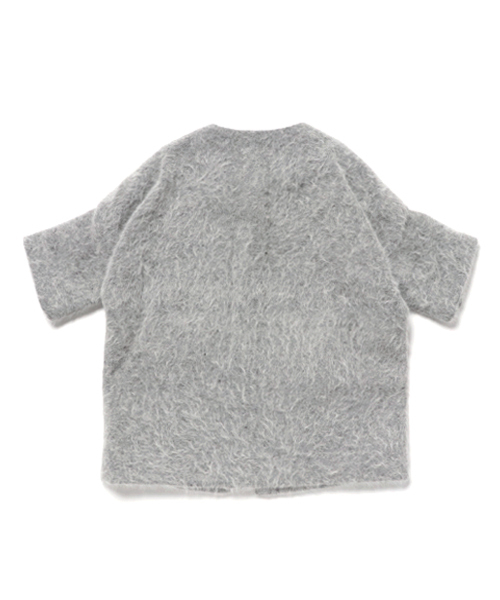 SWAP MEET MARKET（スワップミートマーケット）の「ハーフアンゴラ８分袖コート（その他アウター・キッズ・グレー・120/140/110/130/100）」の4枚目の写真