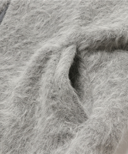 SWAP MEET MARKET（スワップミートマーケット）の「ハーフアンゴラ８分袖コート（その他アウター・キッズ・グレー・120/140/110/130/100）」の7枚目の写真