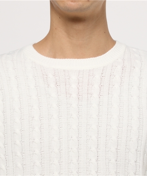 SEVENDAYS=SUNDAY(セブンデイズサンデイ)の「・カシミヤタッチ 長袖ケーブルプルオーバー(ニット/セーター・メンズ・オフホワイト/ベージュ/ロイヤルブルー/ネイビー/ボルドー/ライトグレー・L/M/S)」の9枚目の写真