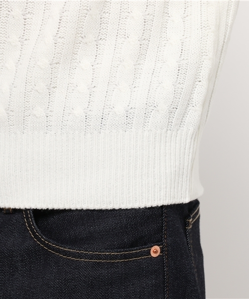 SEVENDAYS=SUNDAY(セブンデイズサンデイ)の「・カシミヤタッチ 長袖ケーブルプルオーバー(ニット/セーター・メンズ・オフホワイト/ベージュ/ロイヤルブルー/ネイビー/ボルドー/ライトグレー・L/M/S)」の11枚目の写真