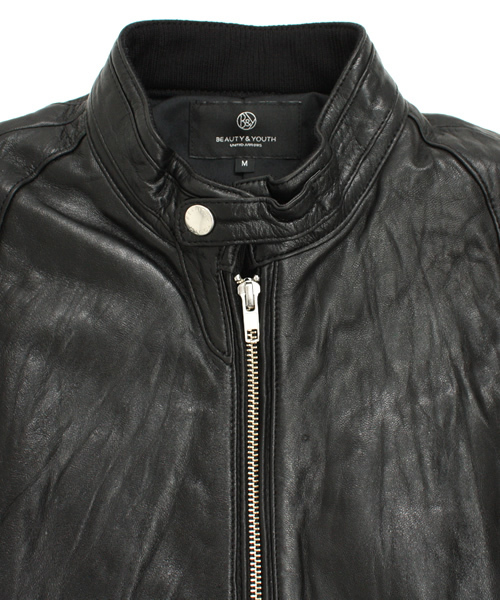 BEAUTY&YOUTH UNITED ARROWS(ビューティーアンドユースユナイテッドアローズ)の「BY ○ⅡLAMB F/ZIP RIDERS §(ライダースジャケット・メンズ・ブラック/ブラウン/その他1・SMALL/MEDIUM/LARGE)」の7枚目の写真