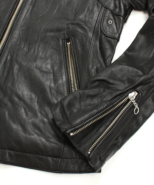 BEAUTY&YOUTH UNITED ARROWS(ビューティーアンドユースユナイテッドアローズ)の「BY ○ⅡLAMB F/ZIP RIDERS §(ライダースジャケット・メンズ・ブラック/ブラウン/その他1・SMALL/MEDIUM/LARGE)」の5枚目の写真