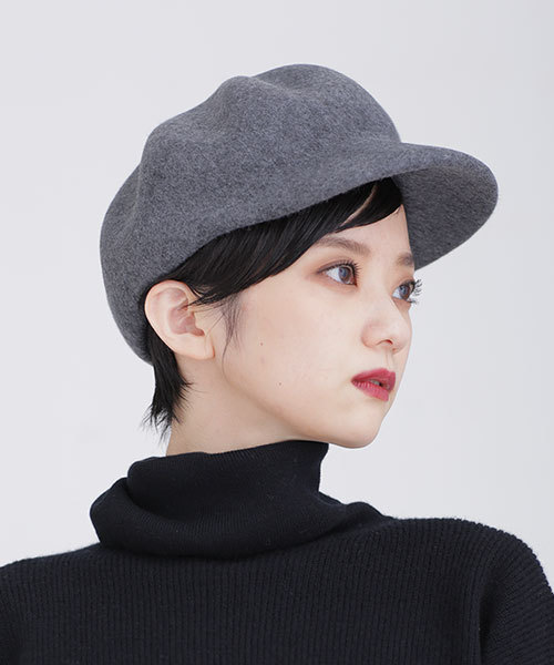 NANO universe（ナノユニバース）の「ポコポコウールキャスケット（キャスケット・レディース・ベージュ/ネイビー/ボルドー/グレー/ブラック・FREE）」の3枚目の写真