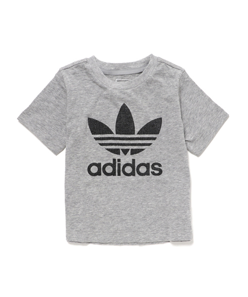 adidas（アディダス）の「オリジナルス Tシャツ&パンツセット[TREFOIL TEE SET]（Tシャツ/カットソー・キッズ・ライトグレー・90/110/100/120）」の2枚目の写真