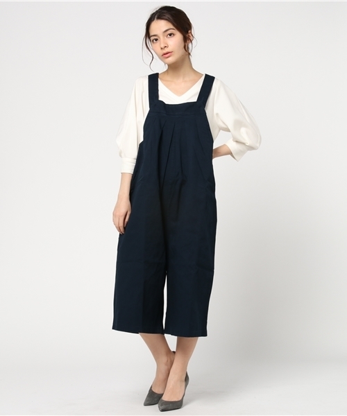MERLOT（メルロー）の「フロントタックサロペット 2263（サロペット/オーバーオール・レディース・ブラック/カーキ/ベージュ/ネイビー・FREE）」の16枚目の写真