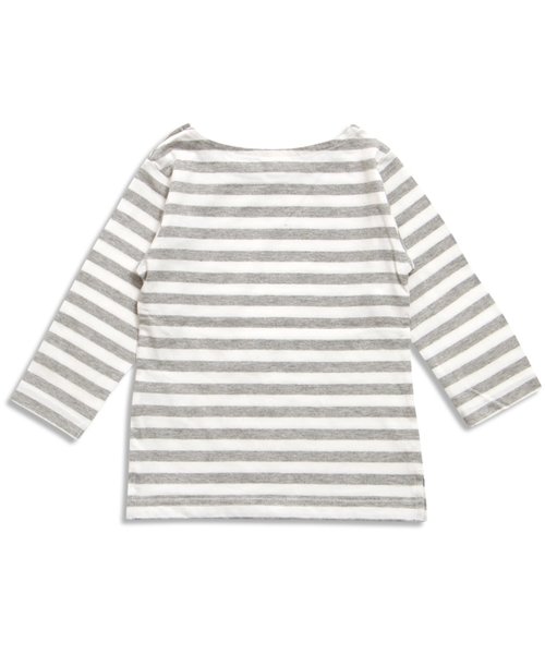 apres les cours（アプレレクール）の「ボーダーワッペンＴシャツ（Tシャツ/カットソー・キッズ・レッド/グレー/イエロー/サックスブルー・110/130/90/80/100/120）」の8枚目の写真