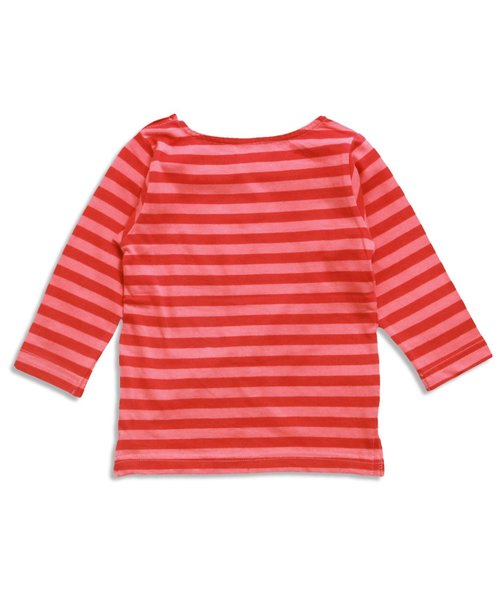 apres les cours（アプレレクール）の「ボーダーワッペンＴシャツ（Tシャツ/カットソー・キッズ・レッド/グレー/イエロー/サックスブルー・110/130/90/80/100/120）」の9枚目の写真