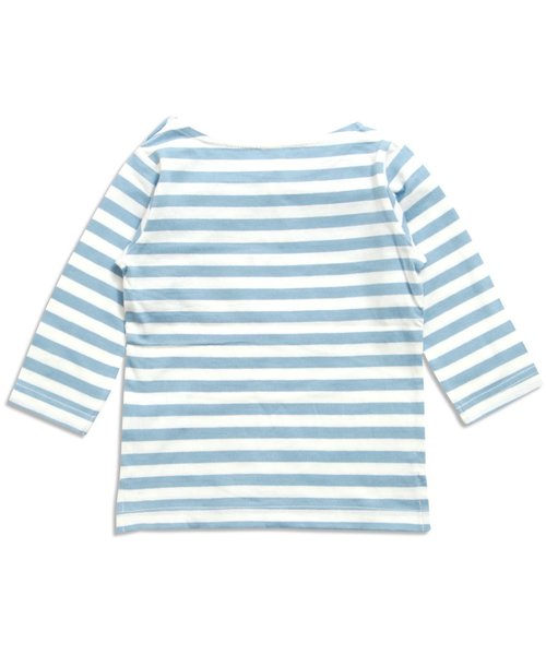 apres les cours（アプレレクール）の「ボーダーワッペンＴシャツ（Tシャツ/カットソー・キッズ・レッド/グレー/イエロー/サックスブルー・110/130/90/80/100/120）」の10枚目の写真