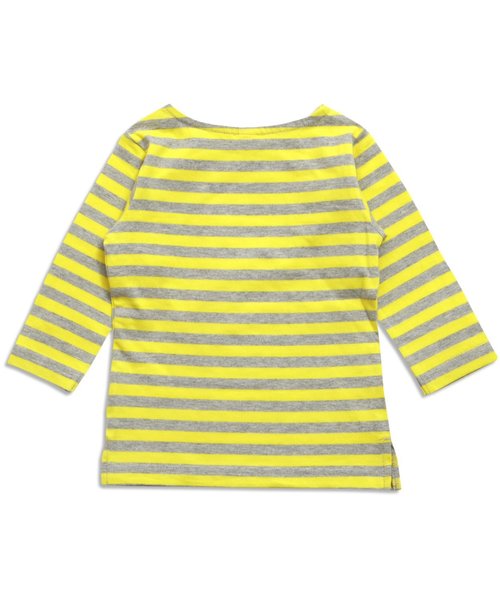 apres les cours（アプレレクール）の「ボーダーワッペンＴシャツ（Tシャツ/カットソー・キッズ・レッド/グレー/イエロー/サックスブルー・110/130/90/80/100/120）」の11枚目の写真