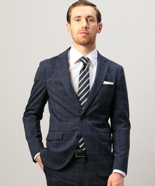 green label relaxing（グリーンレーベルリラクシング）の「【WORK TRIP OUTFITS】TW WP SLIM NT HP- ジャケット ◆（セットアップ・メンズ・ネイビー/ライトグレー・44/50/48/46/42/40）」の2枚目の写真