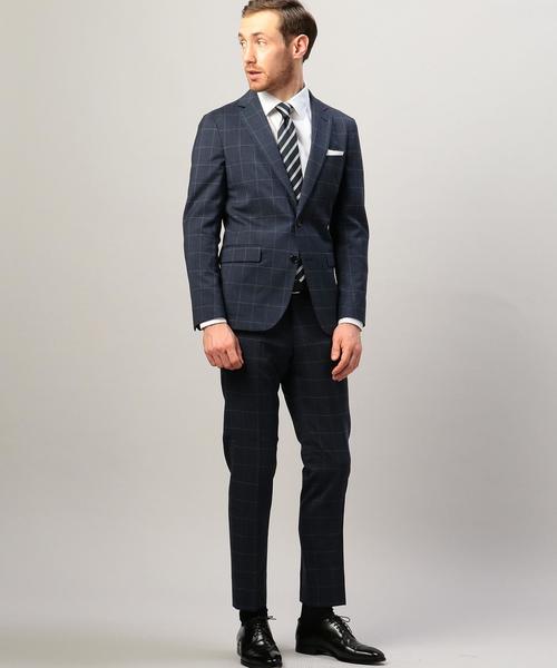 green label relaxing（グリーンレーベルリラクシング）の「【WORK TRIP OUTFITS】TW WP SLIM NT HP- ジャケット ◆（セットアップ・メンズ・ネイビー/ライトグレー・44/50/48/46/42/40）」の6枚目の写真