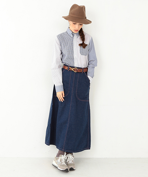 BEAMS BOY（ビームスボーイ）の「BEAMS BOY / デニム ランチスカート（スカート・レディース・ネイビー・0/1/2）」の15枚目の写真