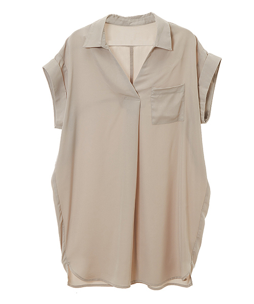 fifth（フィフス）の「スキッパーロングシャツ（シャツ/ブラウス・レディース・ホワイト/グレー/カーキ/ブラック・MEDIUM）」の3枚目の写真