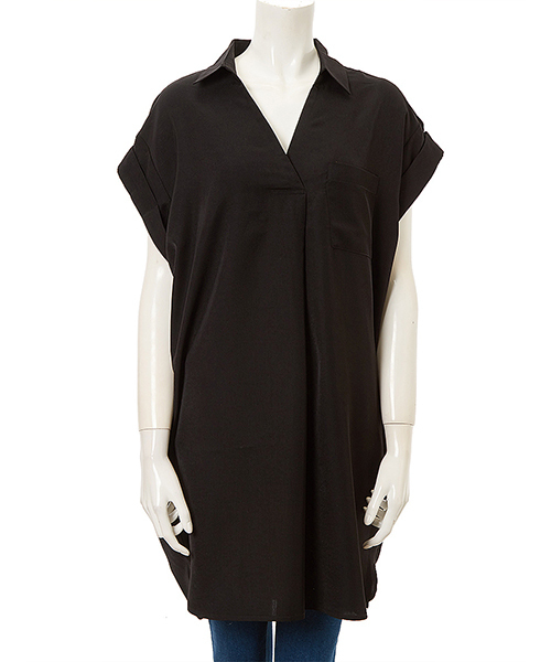 fifth（フィフス）の「スキッパーロングシャツ（シャツ/ブラウス・レディース・ホワイト/グレー/カーキ/ブラック・MEDIUM）」の2枚目の写真