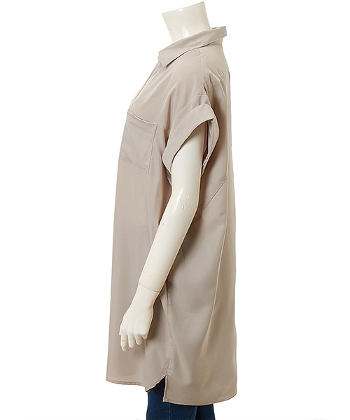 fifth（フィフス）の「スキッパーロングシャツ（シャツ/ブラウス・レディース・ホワイト/グレー/カーキ/ブラック・MEDIUM）」の6枚目の写真