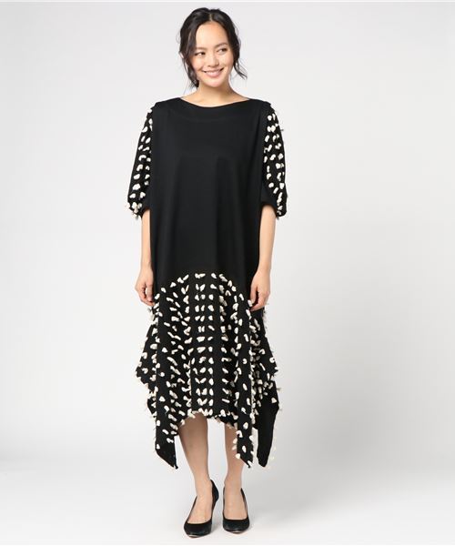 TSUMORI CHISATO（ツモリチサト）の「ﾎﾞﾝﾎﾞﾝｼﾞｬｰｼﾞｨｰ（ワンピース・レディース・ブラック/イエロー/ライトピンク・02）」の6枚目の写真