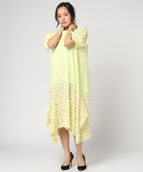 TSUMORI CHISATO（ツモリチサト）の「ﾎﾞﾝﾎﾞﾝｼﾞｬｰｼﾞｨｰ（ワンピース・レディース・ブラック/イエロー/ライトピンク・02）」の5枚目の写真