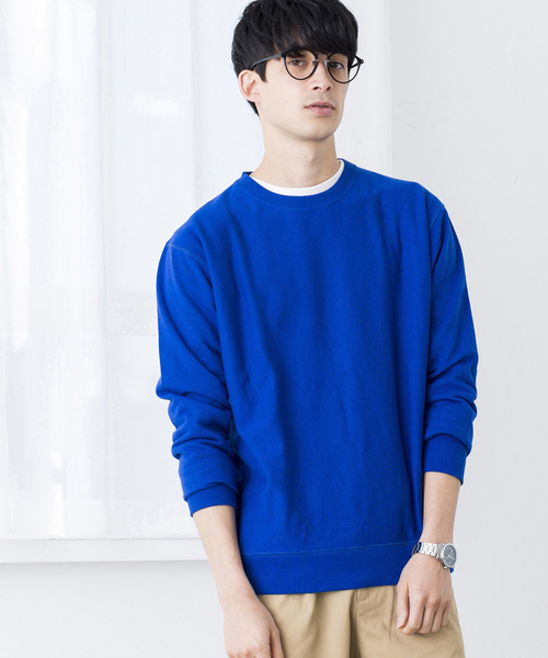 WEGO(ウィゴー)の「WEGO/カラー裏毛プルオーバー(スウェット・メンズ・ホワイト/ブラック/カーキ/ロイヤルブルー・SMALL/MEDIUM/LARGE)」の4枚目の写真