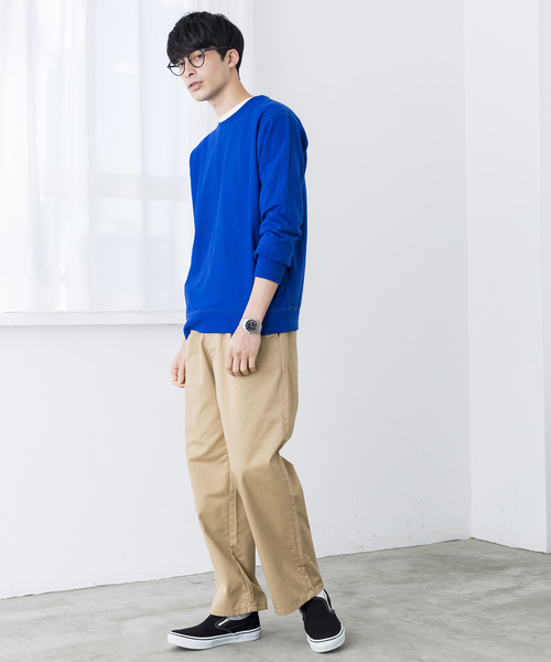 WEGO(ウィゴー)の「WEGO/カラー裏毛プルオーバー(スウェット・メンズ・ホワイト/ブラック/カーキ/ロイヤルブルー・SMALL/MEDIUM/LARGE)」の18枚目の写真